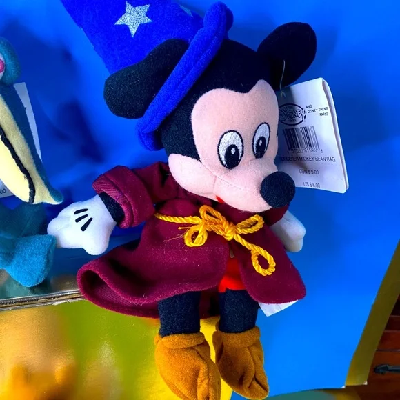 DISNEY STORE EXCLUSIVENWT VTG 90s FANTASIA COLLECTIBLE BEAN BAG PLUSH SET OF 3